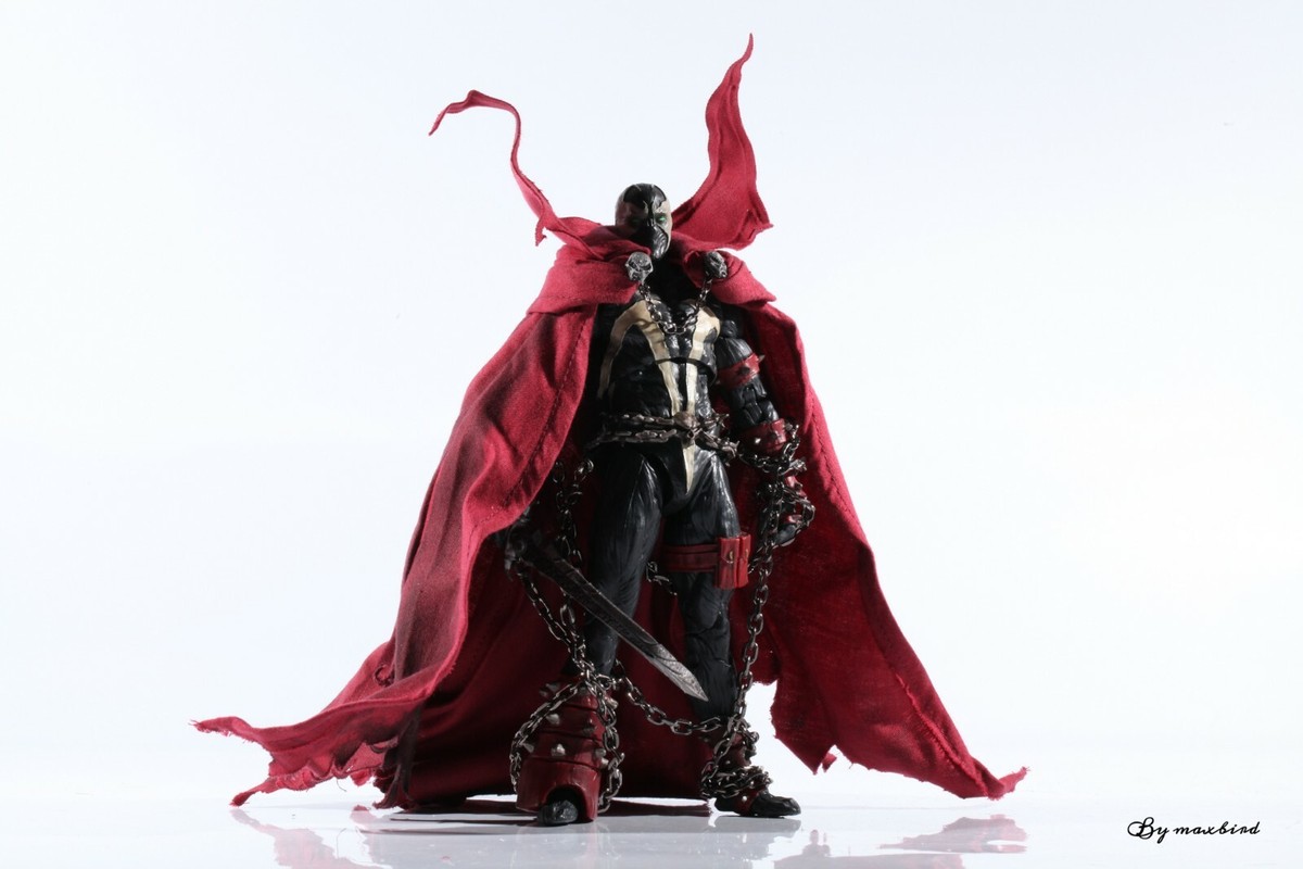 1/12 Scale Rode Custom Deluxe Red Wired Cape For Mcfarlane Spawn