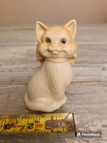 Avon 1975-1976 VTG White Cat Decanter, Rhinestone Eyes, Sweet Honesty - Bild 4 von 4