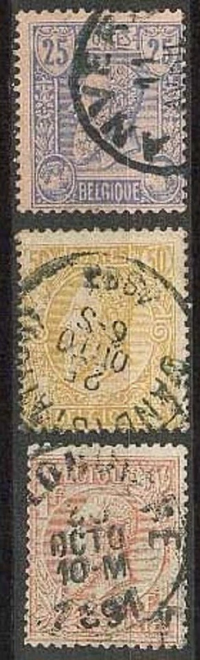 BELGIUM LOT Sc 21 perf 15 and 36a 53 54 58 59 by3,Q1 Q6 USED SEE DESCRIPTION FVF - Image 2 of 4