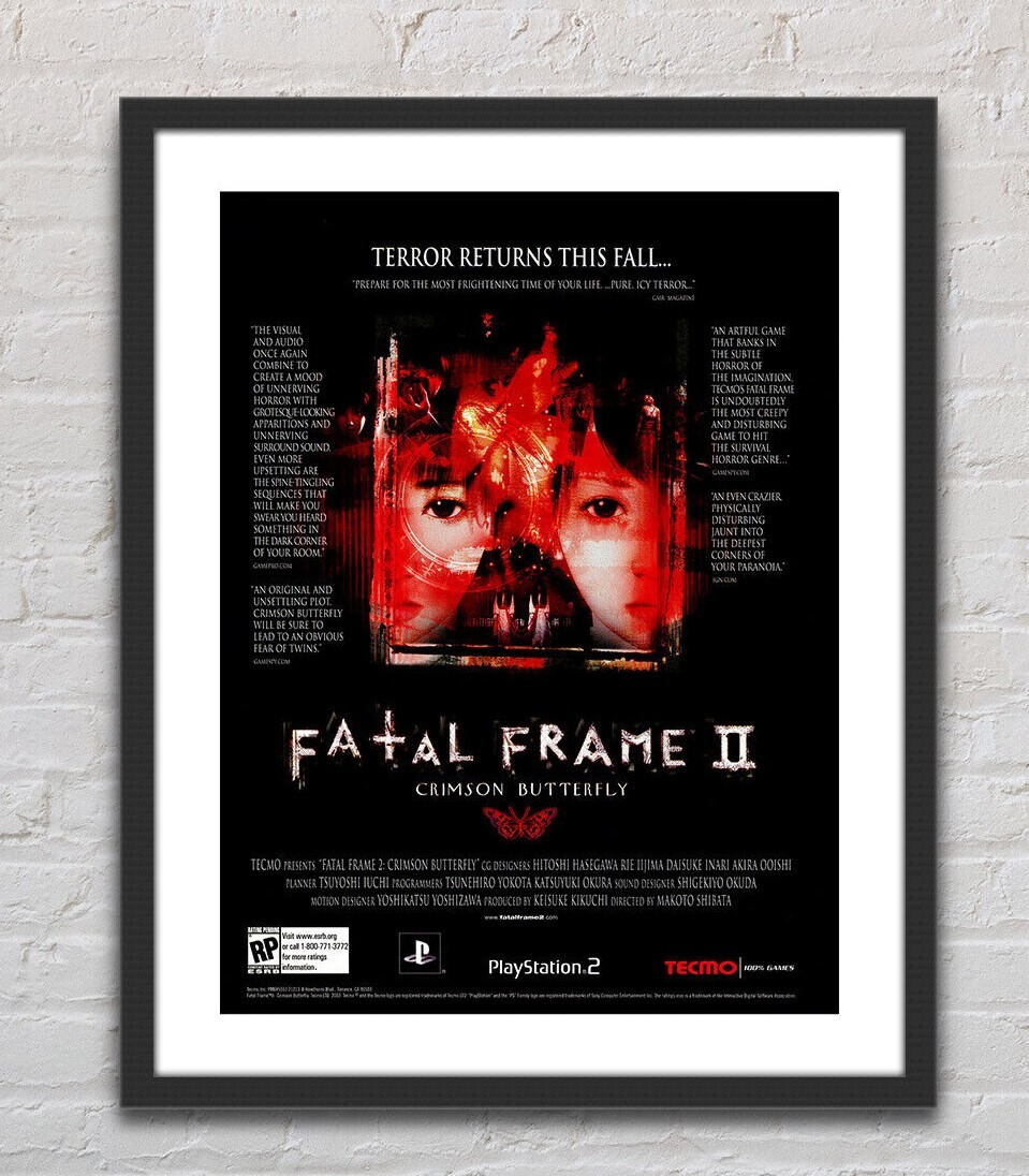 Fatal Frame II Playstation 2 PS2 Glossy Promo Ad Poster Unframed G0468