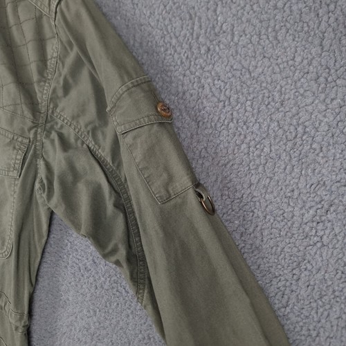 CABELAS Jacket Mens L Large Green Safari Hunting Shooting Canvas Button Up - Picture 3 of 10