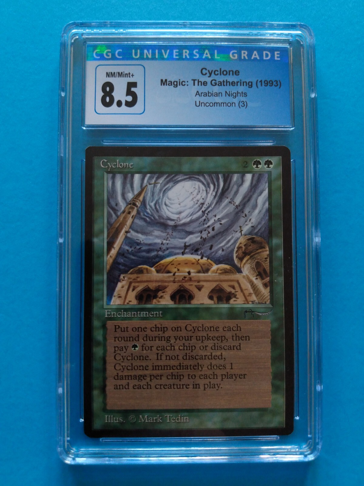1x 🌳🌪️Cyclone🌪️🌳Arabian Nights Vintage 1993 MTG | NM++/Mint+ CGC 8.5!
