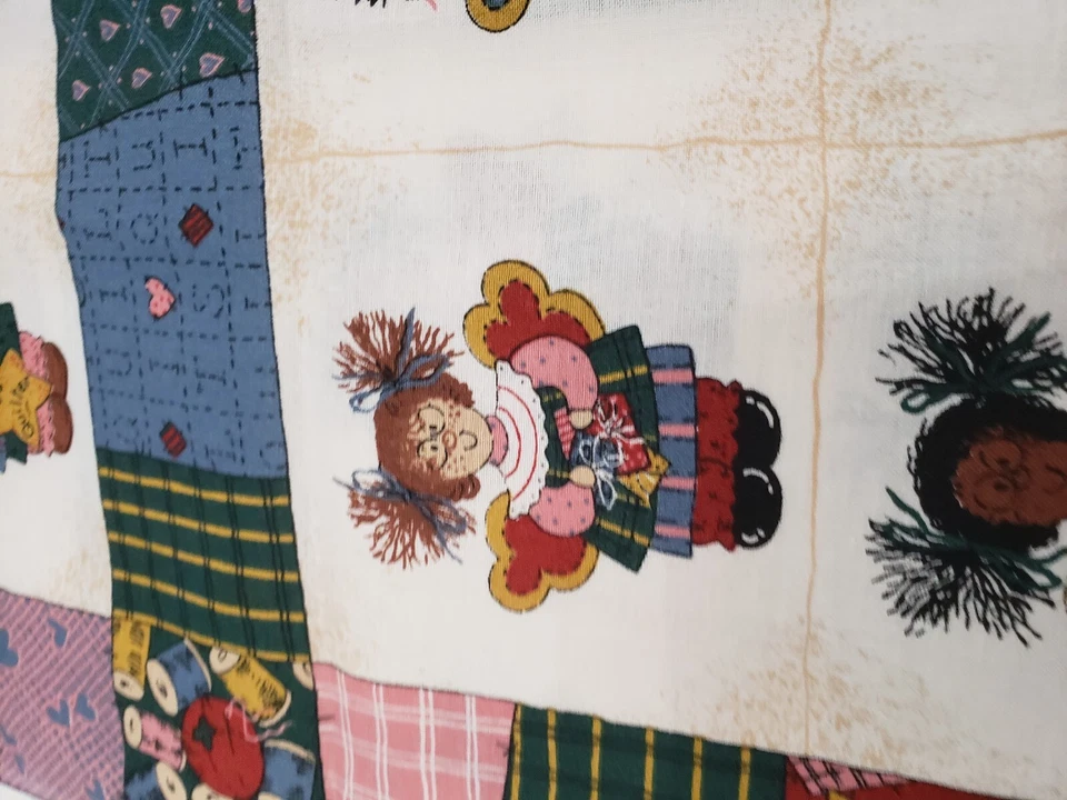 Vintage Quilters Theme Fabric Angels Hearts Freckles #1 Quilter 1 Yard Rare New - Image 4 of 4