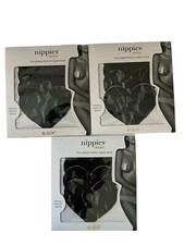 B-Six Nippies Basic Heart Pasties 2-Pack Black Heart Size B Lot Of 3 Packs