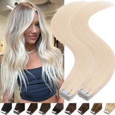 Invisible Thick Remy Russian Tape In 100 Human Hair Extensions Skin Weft 200G