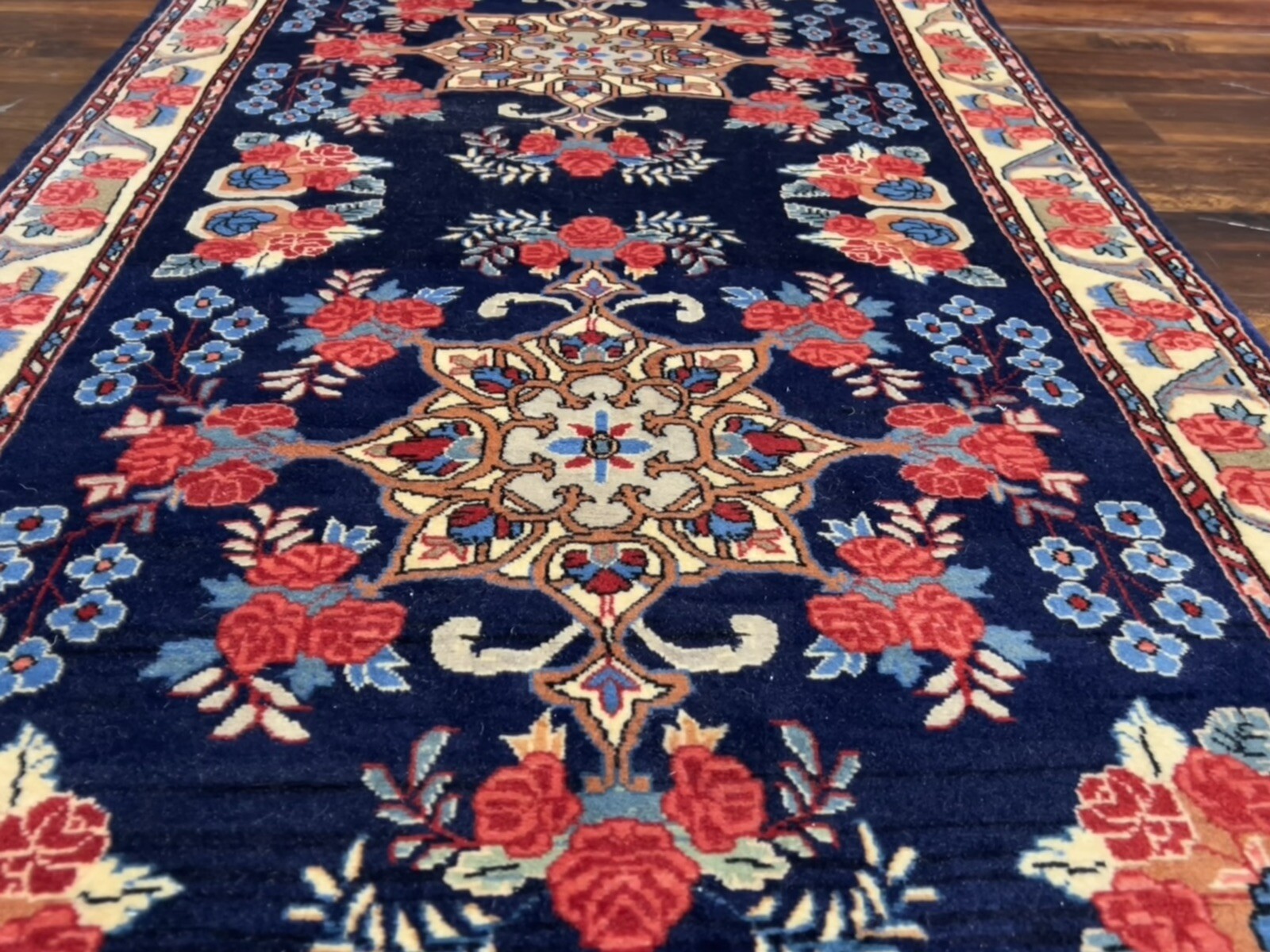Super Fine Unique Genuine Hand Knotted Area Rug Carpet Floral  2’8”x6’10”,#26364