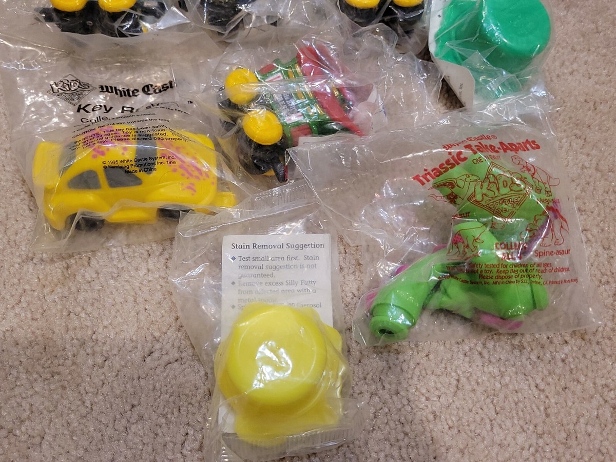 超レア　ホワイトキャッスル　White Castle ミールトイ　ビンテージ LOT OF (11) VINTAGE White Castle kids meal box TOYS NEW