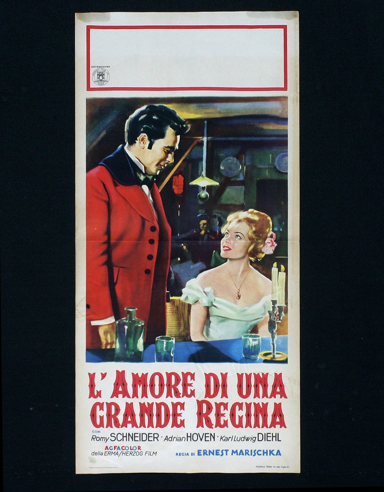 Locandina originale film L'amore di una grande regina (1954) - Regia di Ernst Marischka