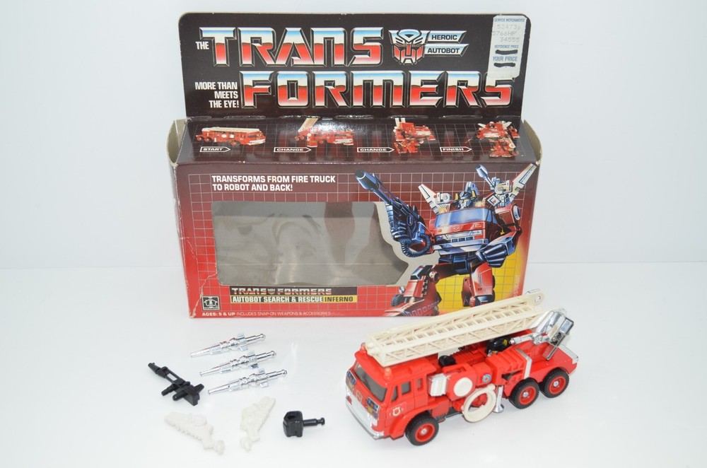 Inferno Near Complete W/BOX 1985 Vintage Hasbro Action Figure G1 Transformers