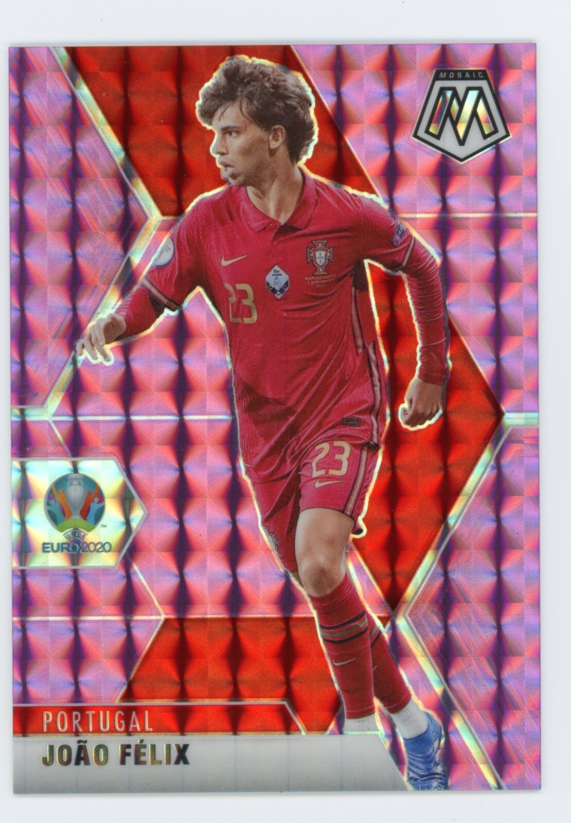2020-21 Panini Mosaic Uefa Euro Soccer Joao Felix Purple Mosaic Prizm #/49