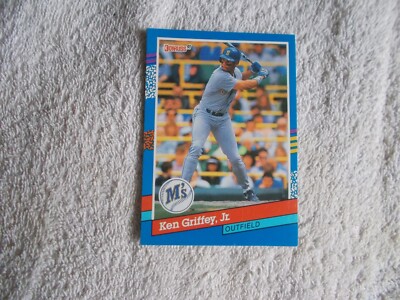 Leaf Donruss 1991 MLB ''KEN GRIFFEY JR'' #77 Mariners Trading Card n39