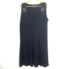 SARA Womens Dress Size 3X Black Stretch Knit Sleeveless Midi