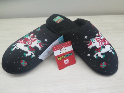 Reef CI2728 Mens Sz 9 Tipsy Elves Slippers Christmas Unicorn  display picture 3