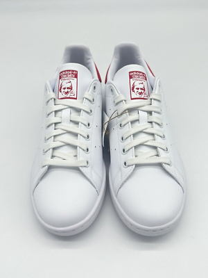 Adidas Stan Smith Women's Size 7 Lace Up White Pink Casual Shoes