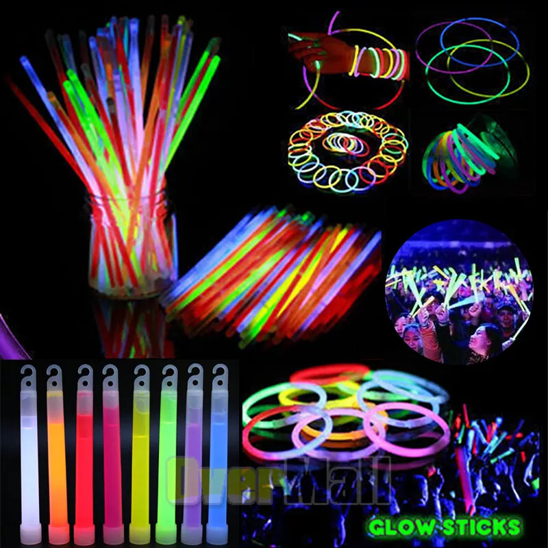 100 Glow Sticks Bulk Party Supplies - Glow In The Dark Fun Party