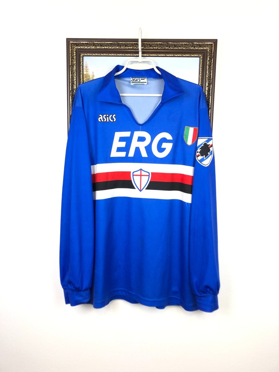 Sampdoria football shirt 1991 Soccer Long Sleeve Maglia Jersey