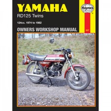 Yamaha RD125 / RD125DX 1974-1982 UK US manuale riparazione moto Haynes