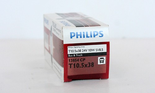 2PCS PHILIPS 13854 24V10W SV8.5 T10.5×38 signaling lamp truck bus bulb light - Picture 3 of 3