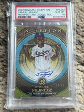 2022 Bowman Inception Samuel Munoz Gold Foil Auto /50 PSA 10