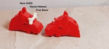 New LEGO Horse Helmet RED Armor Castle Gear Headwear Eyeholes Ear Protection