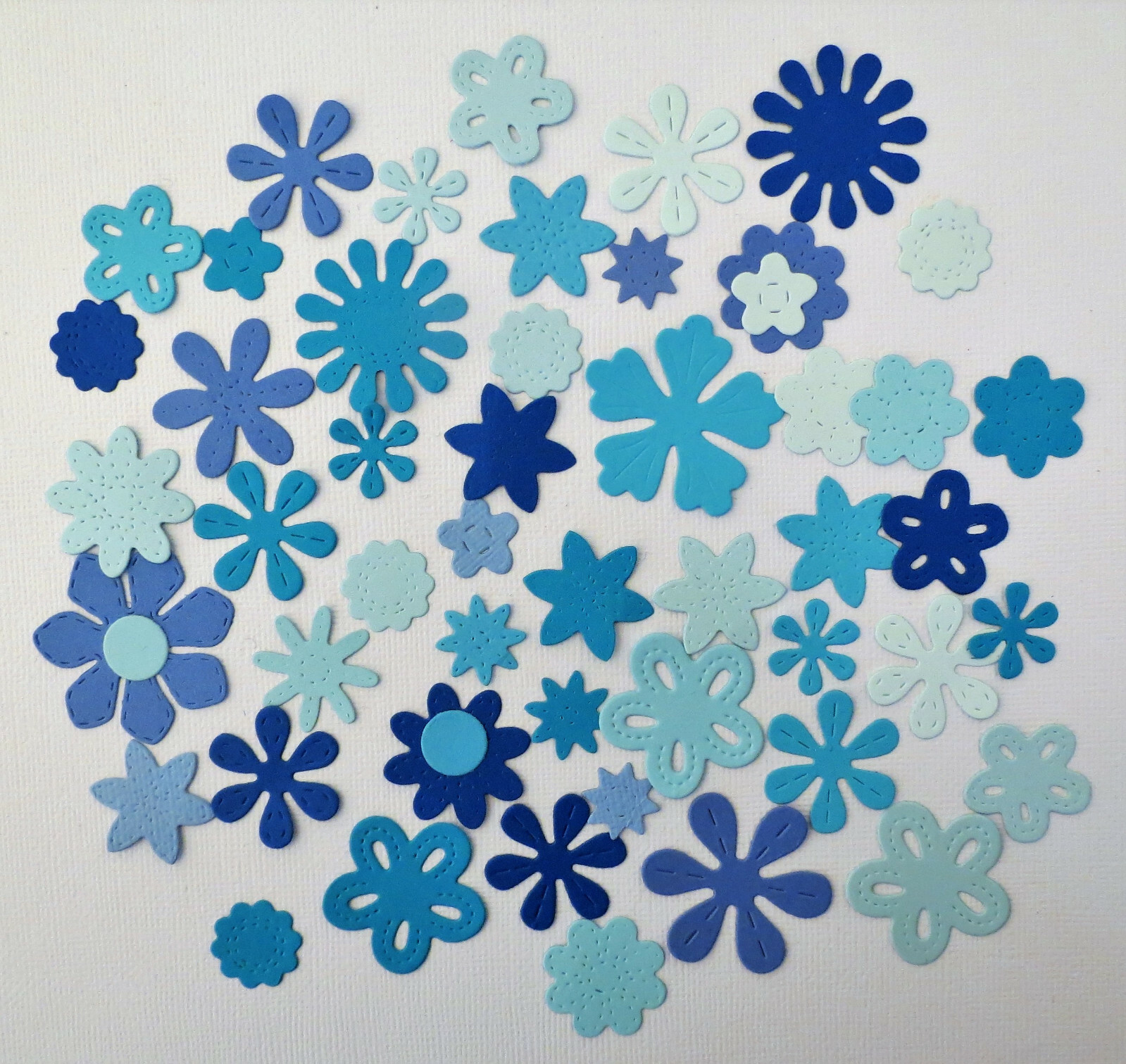 Small Paper Cardstock Flowers Flower Stitched Die Cut Cardma