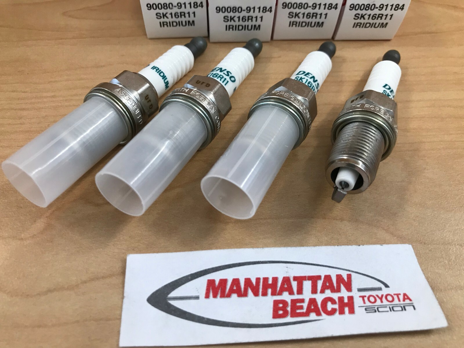 01-09 PRIUS, 06-14 YARIS  1.5L 1NZFE Spark Plugs Set of 4, 90080-91184 IRIDIUM