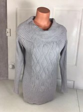 Silver Off Shoulder Sweater Womens Small