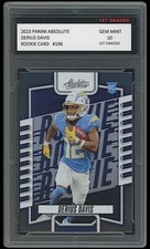 Derius Davis 2023 Panini Absolute 1st Graded 10 NFL Rookie Card Chargers #196