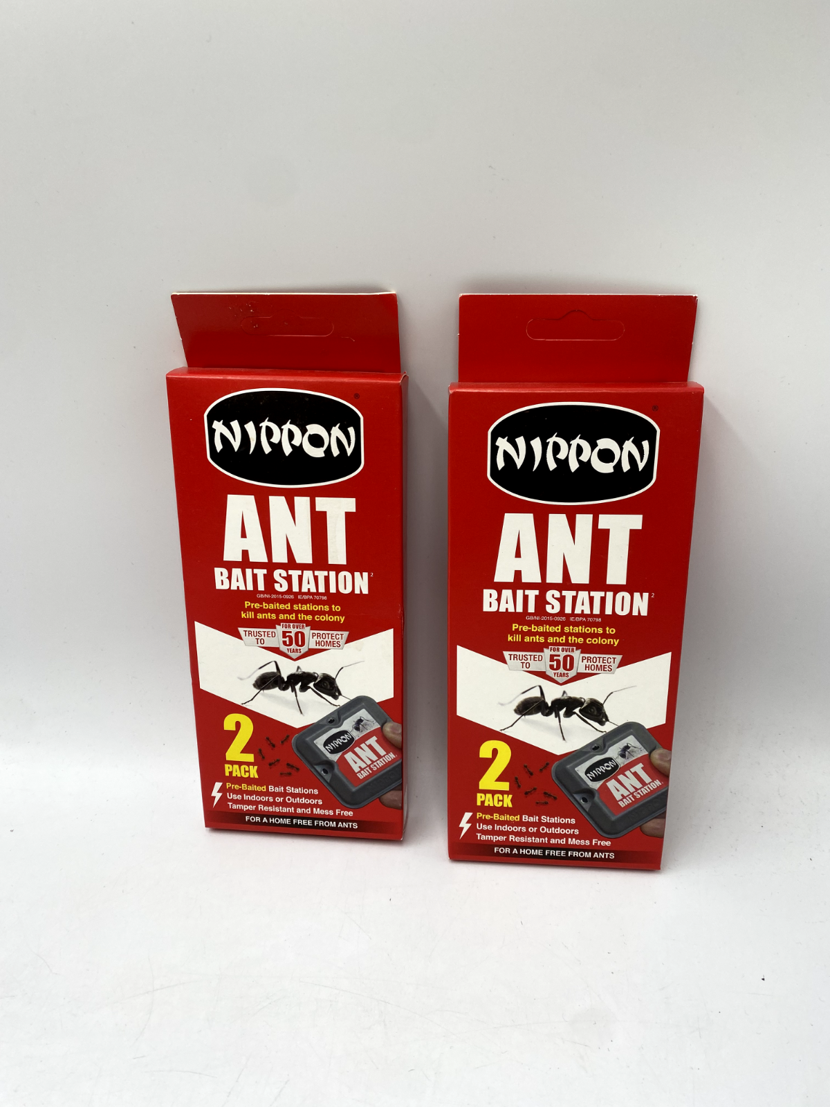 2x 2 Nippon Ant Stop Killer Bait Stations Destroys Ants & Nests (4 Baitstations)