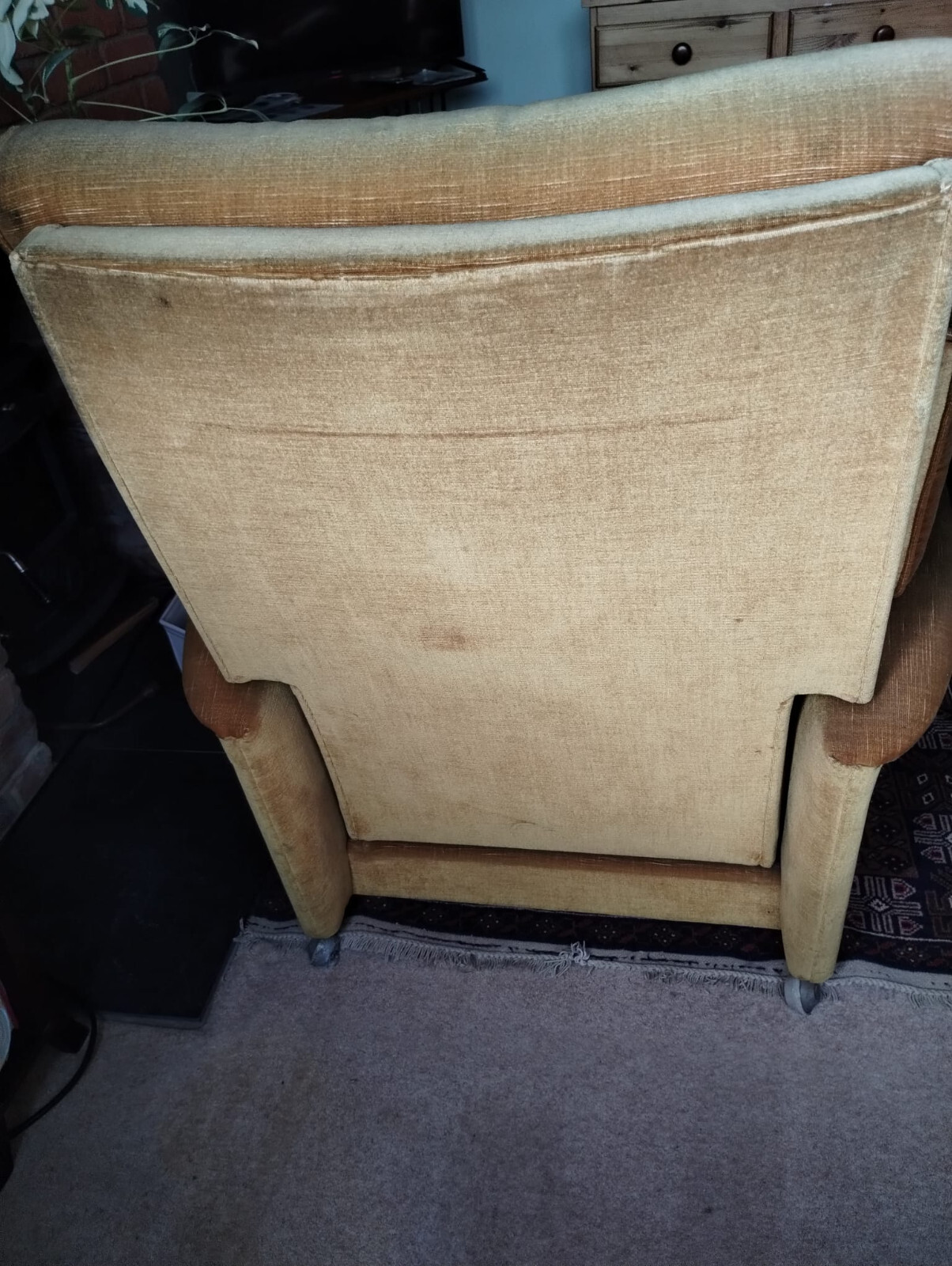 Parker Knoll Recliner armchair used, gold eBay