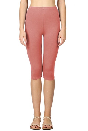 Womens Seamless Soft Cotton Stretch Basic Capri Knee Leggings - Picture 22 of 86