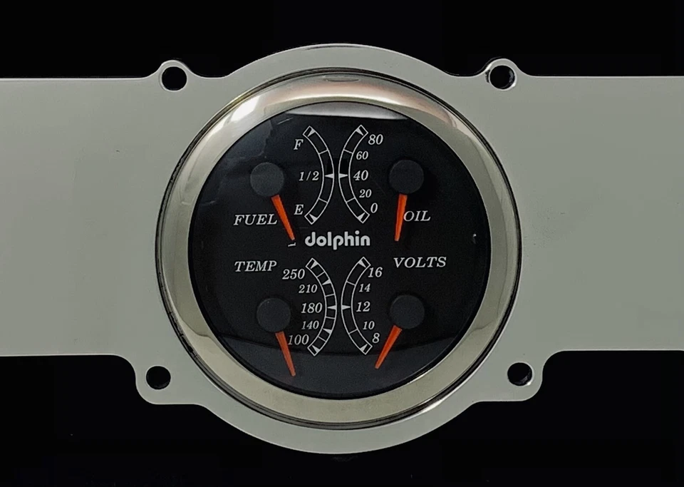 1962 1963 Ford Fairlane 3 Gauge GPS Dash Panel Set Quad Style Black - Image 3 of 4