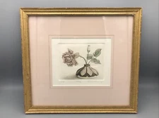 Rick Loudermilk Copperplate Etching Limited Print Roses Signed Numbered