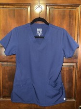 Barco One Scrub Top XS Navy Blue Racer Back V Neck