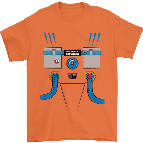 Astronaut Verkleidung Kostüm Herren T-Shirt 100% Baumwolle - Picture 4 of 12