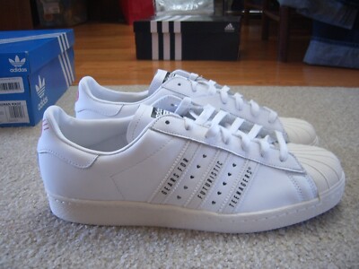 Size 10.5 - adidas Superstar Human Made White Shoes/Sneakers Please Read