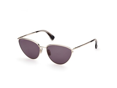 MaxMara Gold Frame Black Lens Cat-Eye Sunglasses Max Mara 56mm Cat Eye Sunglasses - Shiny Black Gold/Smoke  main image 2