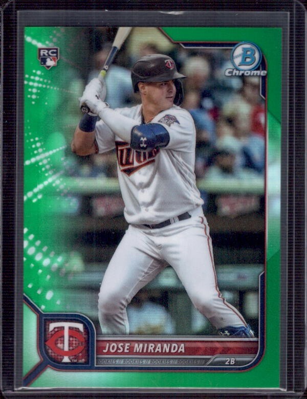 JOSE MIRANDA 2022 Bowman Chrome #17 Green Refractor Rookie RC #53/99