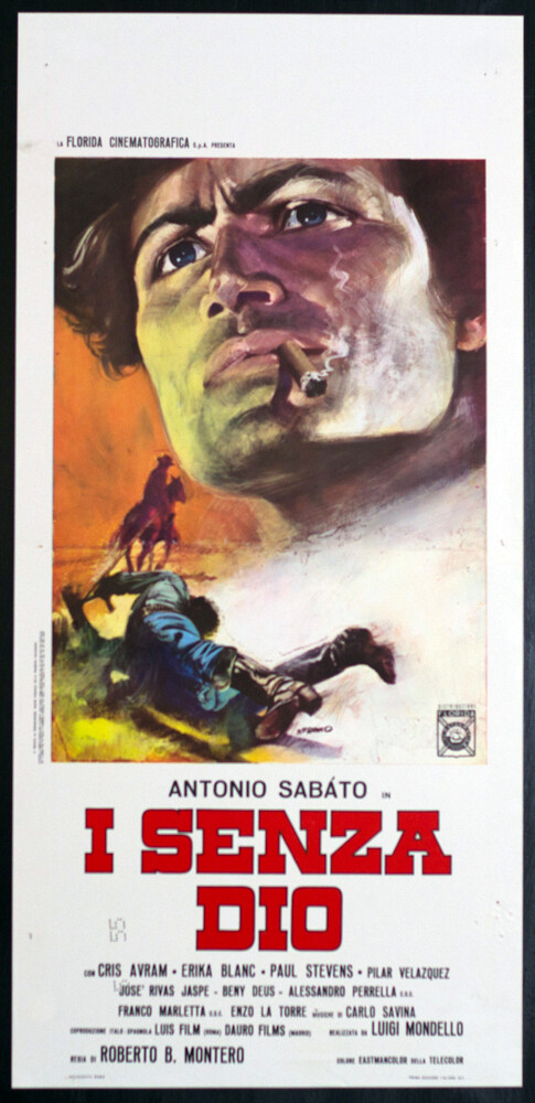 Locandina originale film I senza Dio (1972) - Regia di Roberto Bianchi Montero