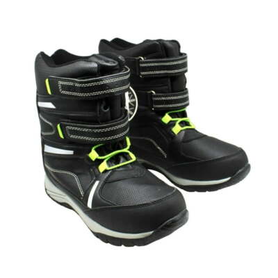 Totes Seth Black Neon Thinsulate Warm Youth Winter Kids Boots