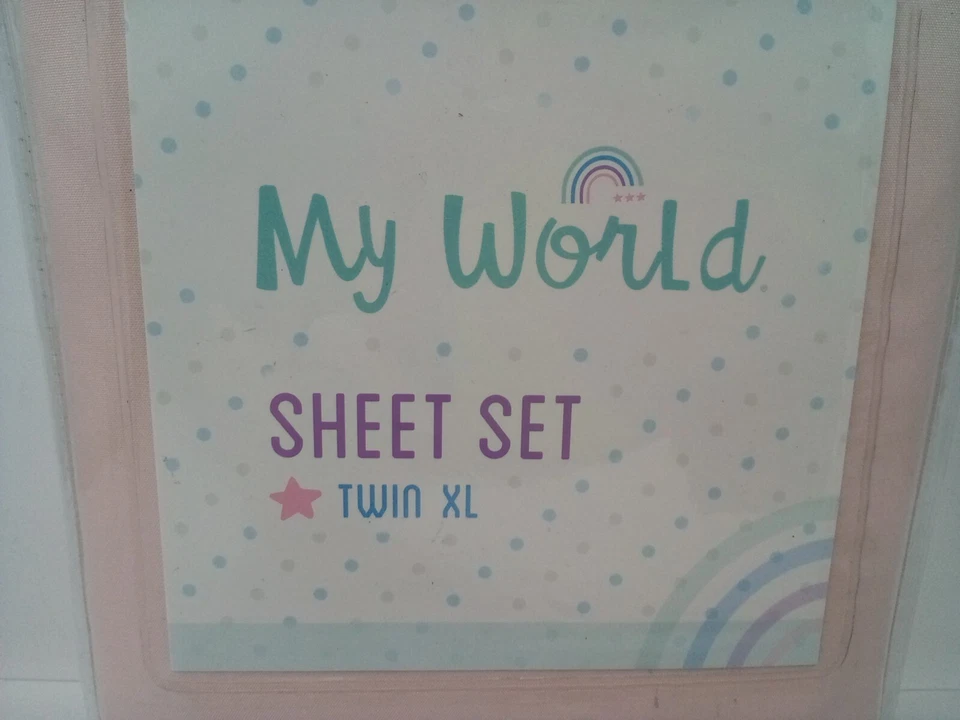 My World Twin XL Sheet Set 100%polyester machine washable (JL0121) - Image 2 of 4