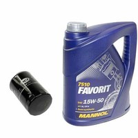 MotoröL Set 15W50 Api Sl Cf 5 Liter ÖLfilter SM111 FüR Audi A3 Seat Skoda Vw