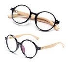 Handmade Bamboo Vintage Retro Round Glasses Eyeglass Frame Spectacles Eyewear | eBay