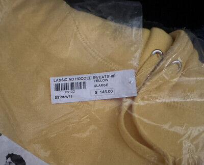 Supreme Classic Ad Hooded Sweatshirt (Size XL) Yellow SS19 Supreme Classic Ad Hooded Sweatshirt (Size XL) Yellow SS19