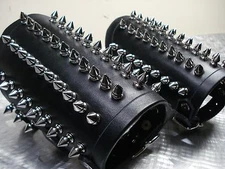 BLACK SPIKE LEATHER GAUNTLET. BLACK DEATH  (MDLG0002)..... SUSPERIA
