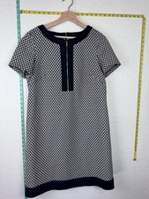 Tahari by Arthur Levine Half Zip Shift Dress in Black/White Size 10
