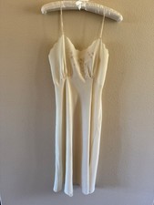 VTG  1940's Italian 100% Silk Handmade Ivory Slip or Nightgown