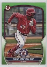 2023 Bowman Prospects Neon Green 140/399 Cristhian Vaquero #BP-54 s3g