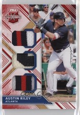 2018 Panini Elite Extra Edition Triple Materials Red 30/49 Austin Riley ez6