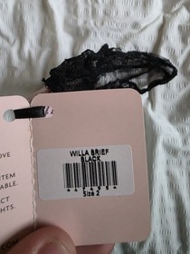 Agent Provocateur Willa Brief Black Lace Size 2 BNWT